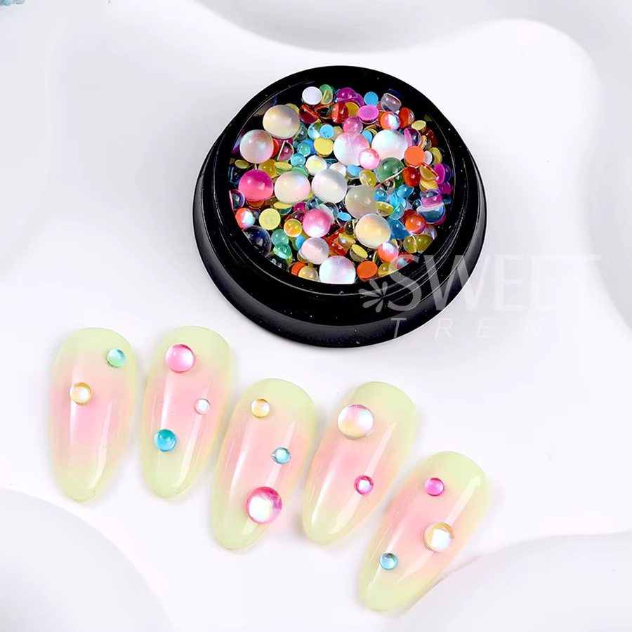 SWEET TREND Nagelkunst-Charms Regenbogen-Macaron-Blasenperlen, 1 Box - Bild 2