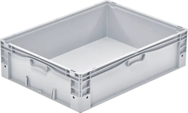 PROREGAL Euro-Norm Großbehälter Transportbox mit glattem Boden, Grau, H x B x T: 22 x 60 x 80 cm, 91 Liter - Bild 1