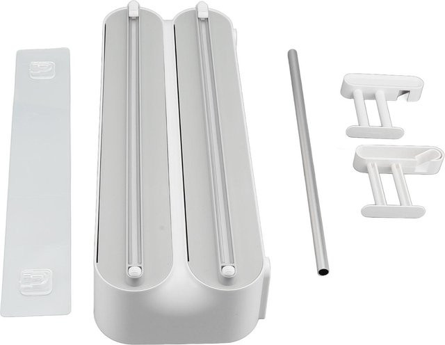 CosyHome 3 in 1 Halter für Frischhaltefolie, Alufolie und Papierhandtücher mit Magnetfunktion und Klebebefestigung, Weiß - Bild 1