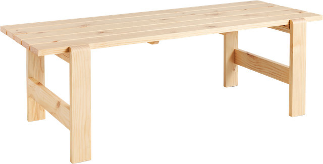 HAY Weekday Tisch aus lackiertem Kiefernholz in Transparent mit abgerundeten Kanten - Bild 1