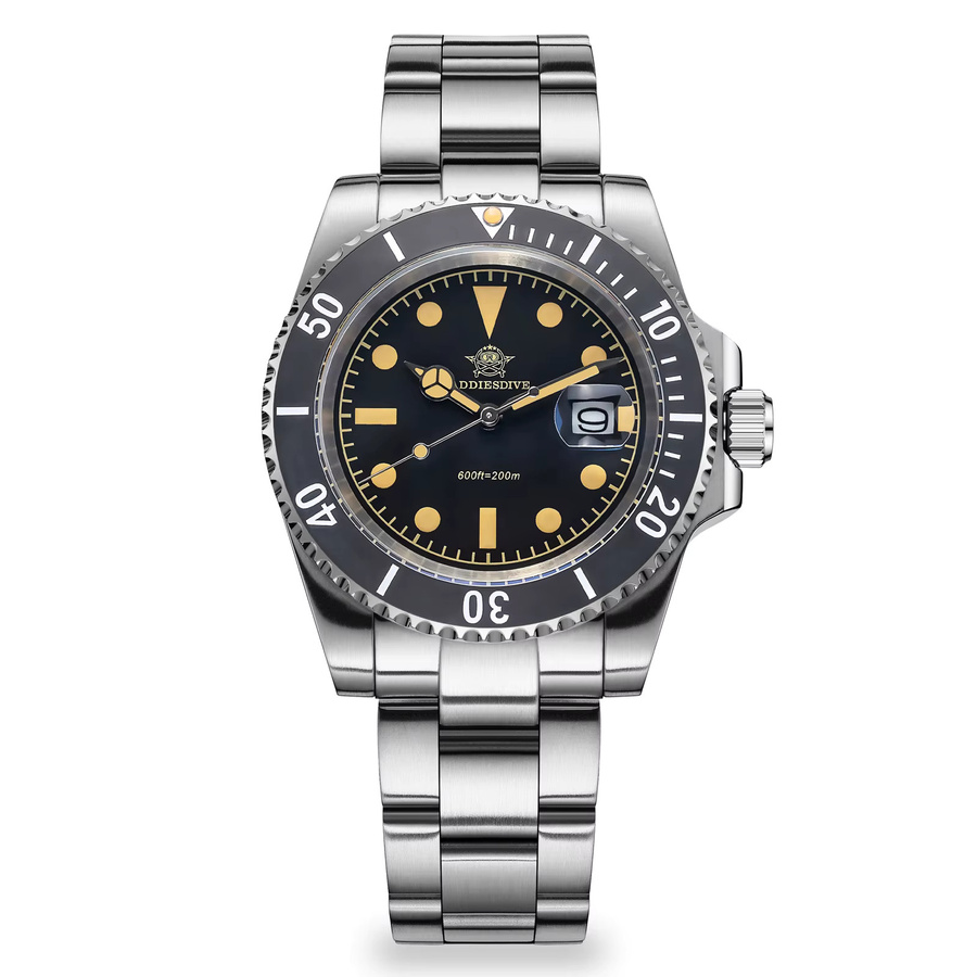 ADDIESDIVE Taucheruhr, Quarz, Edelstahl, Schwarz, Herren - Bild 7