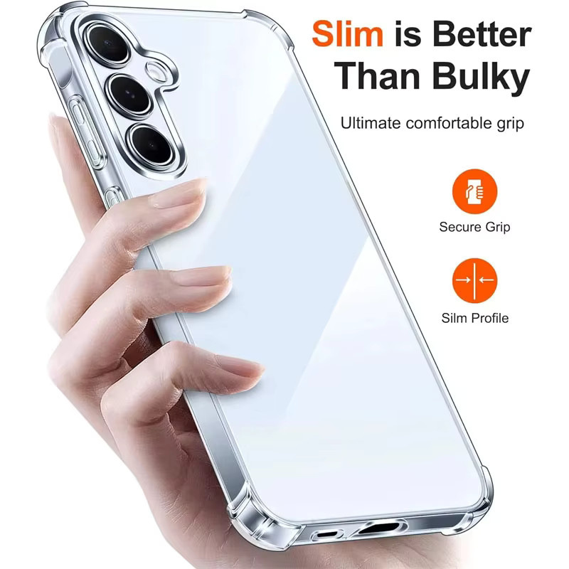 Transparente Anti-Drop Schutzhülle für Samsung Galaxy A55 A54 A15 A35 A25 A34 A14 A24 A33 A53 A13 A32 A73 A52 A12 A16 A56 A36 A26 - Bild 3