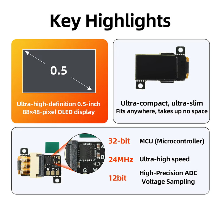 diymore Mini-Digital-Voltmeter mit 0,5-Zoll-OLED-Display in Schwarz für hochpräzise 0-30 V DC Spannungsmessung - Bild 3