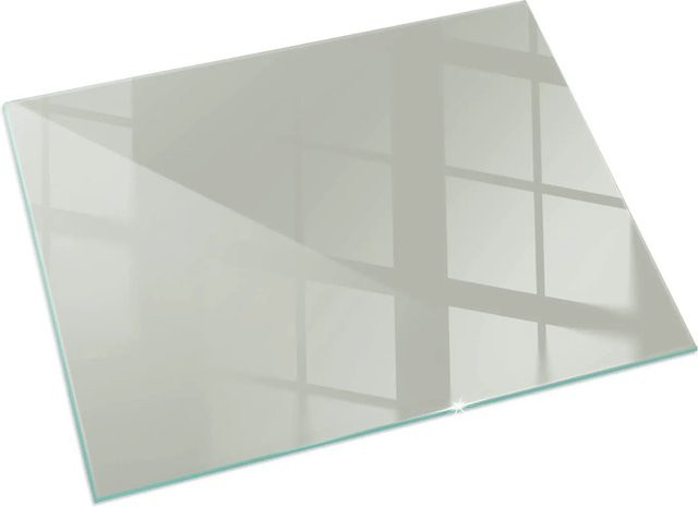 Tulup Glasplatte für Kamin in Grün, Rechteckige Bodenplatte für Kaminöfen, B/T: 120 x 80 cm - Bild 1
