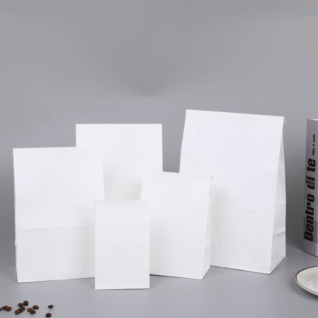 50 Stück weiße Kraftpapiertüten von BOOMCOOL für Lebensmittel, Gemüse und Snacks - Bild 1