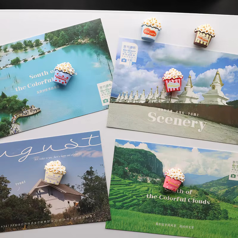 Mognot Popcorn Mini-Kühlschrankmagnete aus Harz in Bunt für Fotos und Notizen - Bild 3
