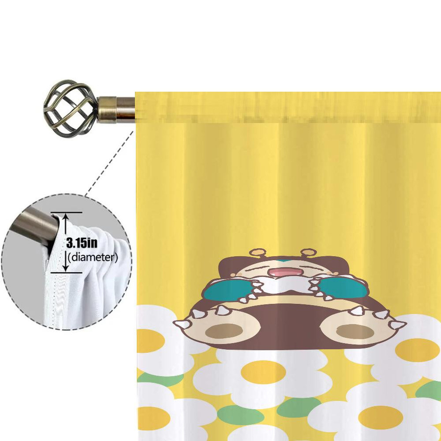 Set aus 2 Verdunkelnden Vorhängen mit Pokemon Motiv in Multicolor, Breite: 100 cm, Höhe: 130 cm - Bild 2