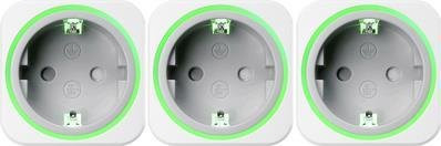 Voltcraft SEM6000 Steckdosenleiste mit LED-Leistungsanzeige in Weiß, Typ F, 16 A, 220-240 V, Breite: 55 mm - Bild 1
