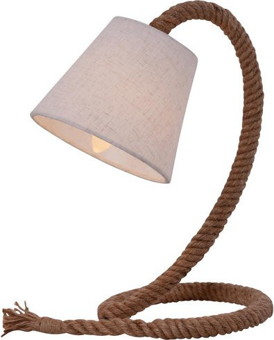 Näve Tischleuchte Rope mit Textilschirm in Bunt und Natur, E14, Höhe: 38 cm, Breite: 26 cm, Tiefe: 40 cm - Bild 1