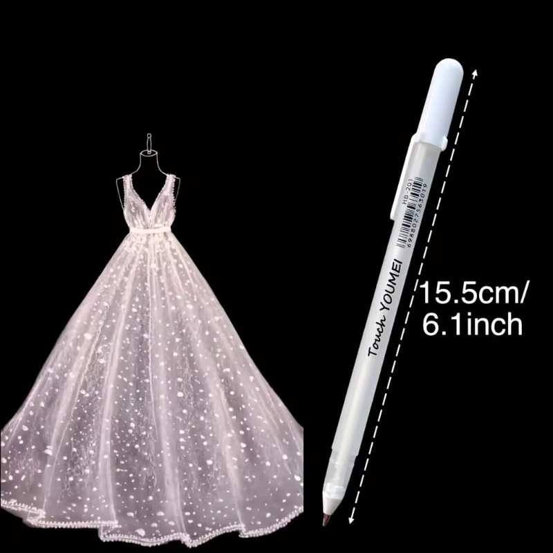 Kawai 5-teiliges Set weiße Marker-Gelstifte mit feiner Spitze für Kunstzeichnungen, Comics und Illustrationen - Bild 3