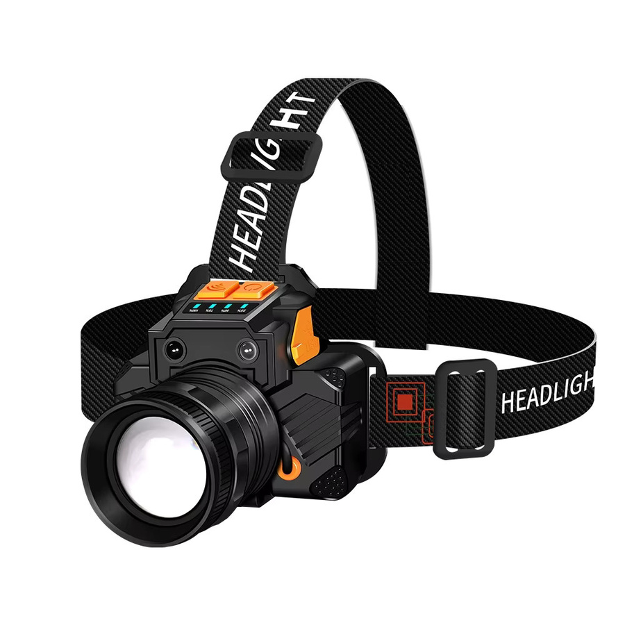 XIWANGFIRE 30W LED-Stirnlampe mit Bewegungssensor, USB-wiederaufladbar, Schwarz - Bild 4