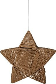 Star Trading Hängesterne Pendelleuchte E14 mit weißem Kabel und 3,5 m Zuleitung in Weiß und Gold/Messing - Bild 1