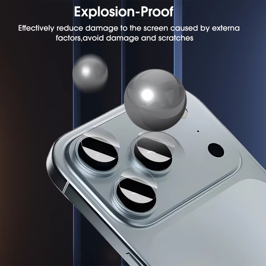 BAPPSUS Kameraobjektivschutz aus gehärtetem Glas für iPhone 17 Pro Max, 17 Air und iPhone 17, transparent - Bild 4