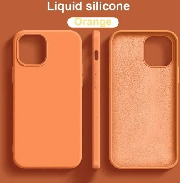 Stoßfeste Silikon Handyhülle für Apple iPhone in Orange, weiche Matte Schutzhülle mit Stoßfänger für iPhone 11 12 13 14 15 16 Pro Max und Mini - Bild 1