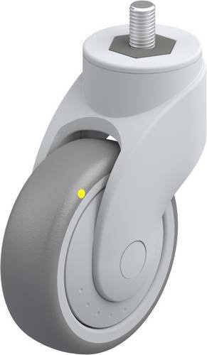 Blickle Lenkrolle LWGE-TPA 101KF-ELS-GS12 in Grau und Silber mit 100 mm Rad-Durchmesser und 70 kg Tragfähigkeit - Bild 1
