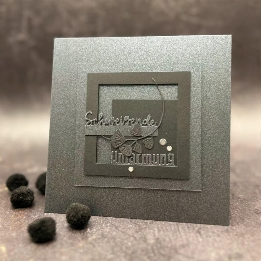 Klassische deutsche Trauer-Metall-Stanzformen für DIY Scrapbooking, Kartenherstellung und Dekoration - Bild 3