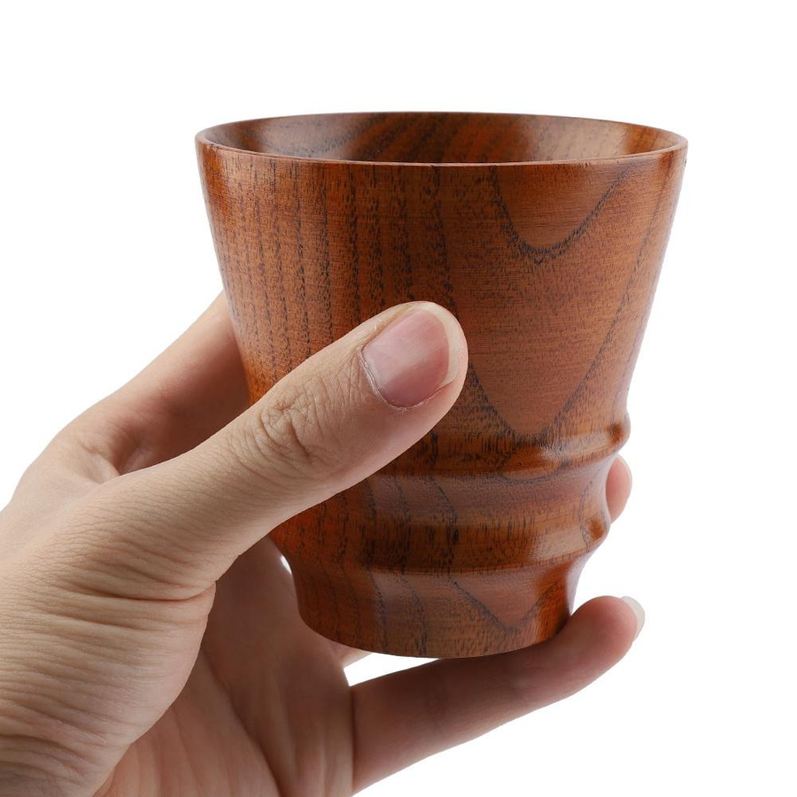Elegante multifunktionale Holztasse von mfySpace in Braun - Bild 5