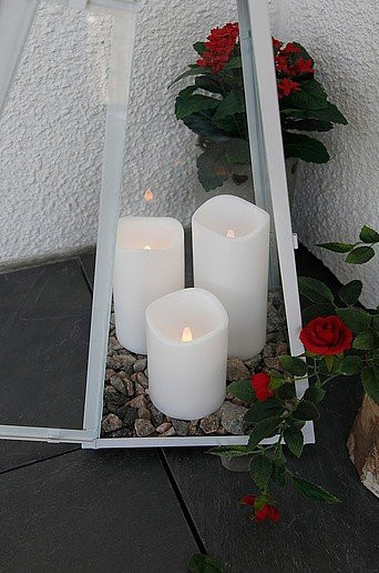 Star Trading PETE LED Stumpenkerze in Weiß, Höhe: 11,5 cm - Bild 1