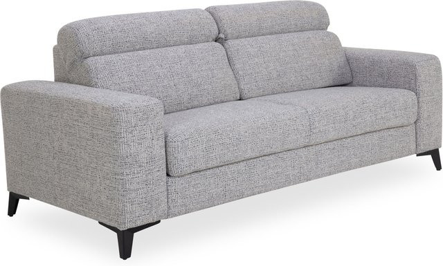 Schlafsofa Elastoform RON in Silber/Grau mit Schlaffunktion und Armlehnen, Stoffbezug, B/T/H: 160 x 200 x 101 cm - Bild 1