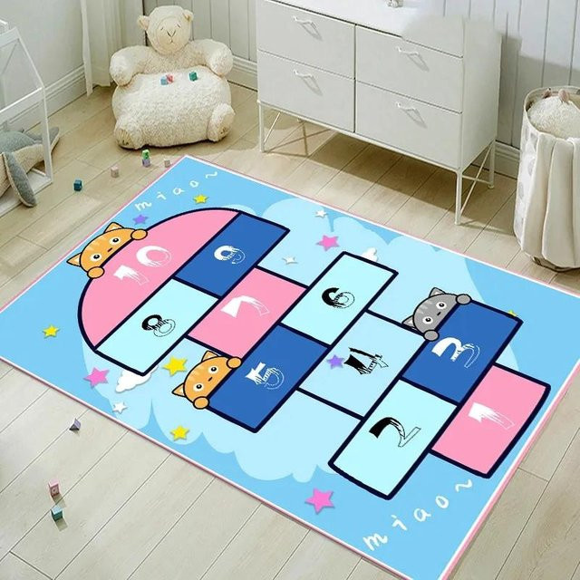 Wucifang Jewelry Pädagogischer Hüpfspiel-Zahlen Teppich für Kinder, Rutschfeste Spielmatte aus Polyester, Mehrfarbig, B/T: 150 x 100 cm - Bild 1