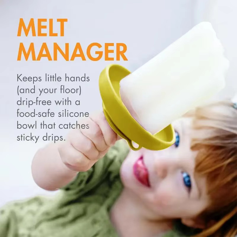 VIE LENTE Eis am Stiel Halter aus Silikon, wiederverwendbare Anti-Tropf-Eisform für Kinder, Mehrfarbig - Bild 3