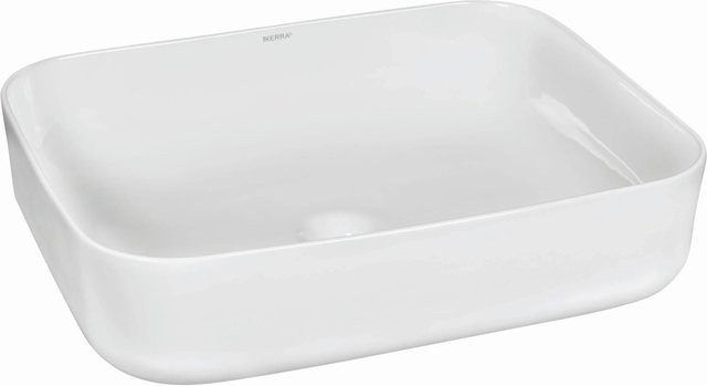 Kerra Aufsatzwaschbecken KR-384 aus Keramik, Weiß Glänzend, Rechteckig - Bild 1