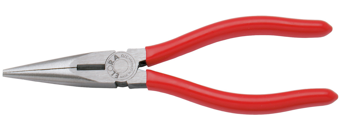 Elora Flachrundzange mit Schneide in roter Farbe, gerade Form, ELORA-370-200 - Bild 1