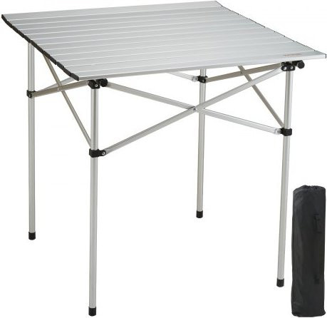 VEVOR Campingtisch klappbar aus Aluminiumlegierung, tragbarer Outdoor-Tisch für Picknick und Strand, Farbe: Silber, B/T: 61 x 41 cm - Bild 1