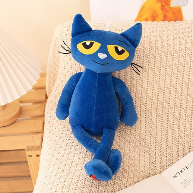 Yiran Health & Beauty Lachender Pete Katze Plüschtier, Blau, 40cm - Bild 1