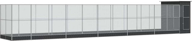 Voliere mit Anbau von VD Home Furnishing in Silber aus Stahl, B/T/H: 1244 x 203 x 216 cm - Bild 1