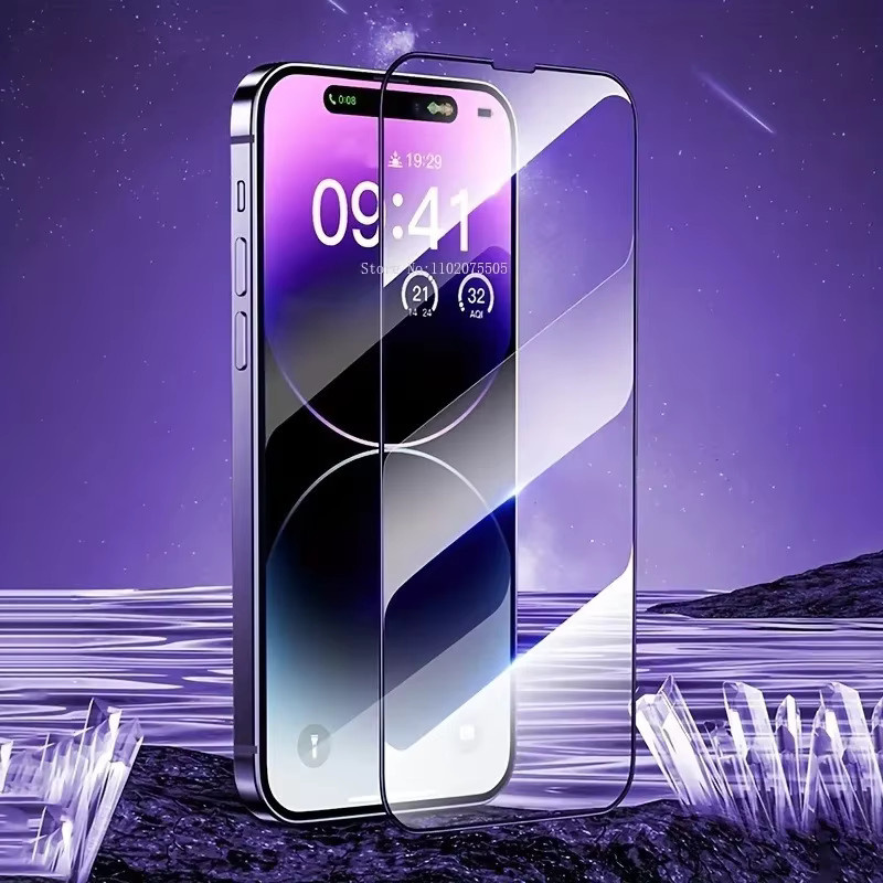 2er-Set ONEVAN Vollflächige Schutzglas-Displayschutzfolien für iPhone, Transparent - Bild 3