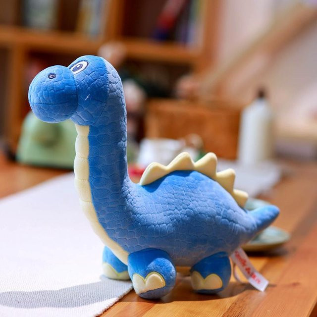 Dinosaurier Plüschtier Runde Rollpuppe Kawaii Stoffkissen 26cm - Bild 1