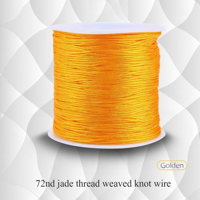 Nylon Schnur Golden, 100m x 0,8mm, Makramee Shamballa Thread - Bild 1