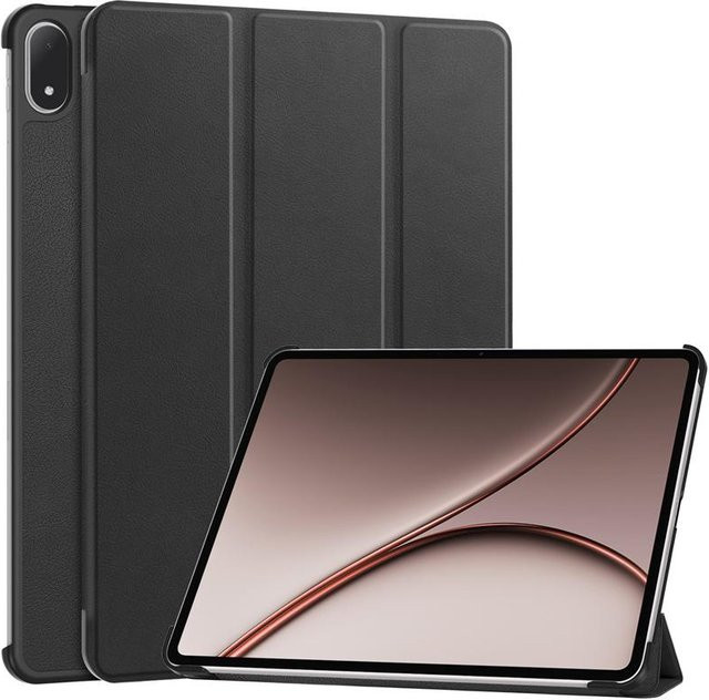 OnePlus Pad 4 Smart-Hülle aus Leder mit Dreifach-Magnet-Ständer, Schwarz, 13,2 Zoll - Bild 1