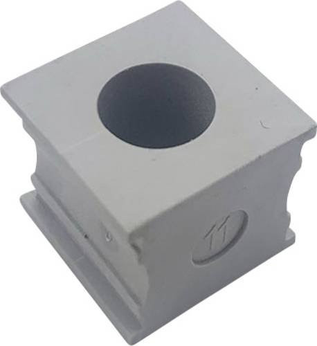 TRU COMPONENTS ELT 11 Kabeldurchführung geschlitzt aus Elastomer in Grau mit maximalem Klemm-Durchmesser von 12mm - Bild 1