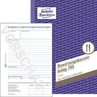 Avery Zweckform Bewirtungskostenbeleg für Reisekostenabrechnung Nr. 745, Weiß, A5 - Bild 2