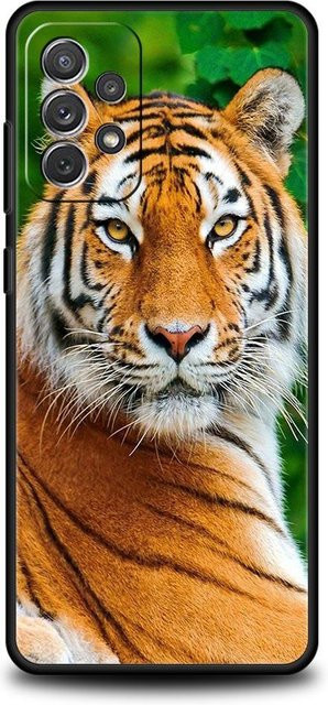 Handyhülle mit Tiger Löwe Leopard Design für Samsung Galaxy A-Serie in Schwarz und Multicolour - Bild 1