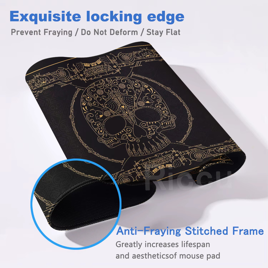 Riccu Darkness Skull Tarotkarten Gaming-Mauspad XXL rutschfeste Schreibtischmatte für PC und Laptop - Bild 2