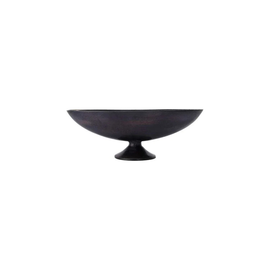 House Doctor Schale Foy in Bronze, ovale Aluminiumschale für den Tisch, Durchmesser: 45 cm - Bild 1