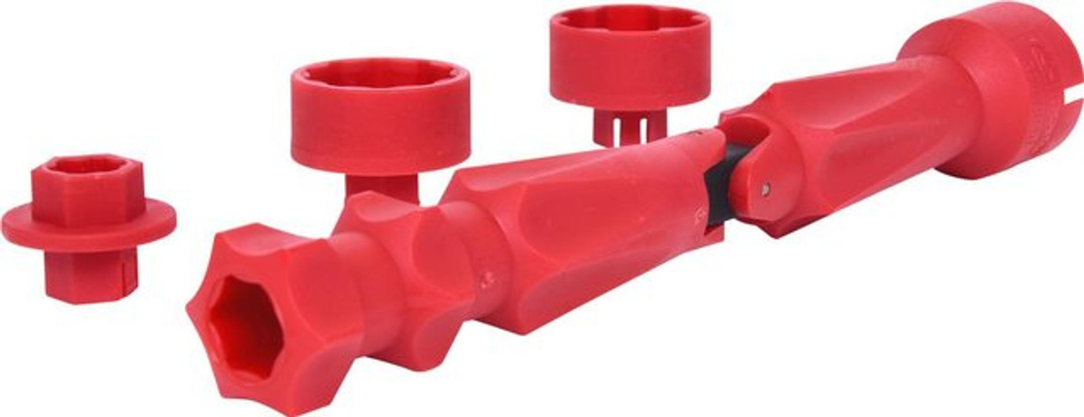 KS Tools WC-Sitz Montageschlüssel-Satz, 4-teilig, rot - Bild 2