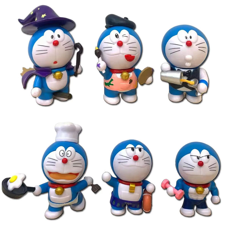 Bandai Doraemon Anime Action Figure Nobita und Shizuka Modellpuppen aus Kunststoff in Blau - Bild 6