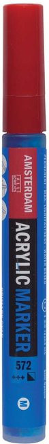 AMSTERDAM Acrylmarker Primärzyan Blau 3-4mm - Bild 1