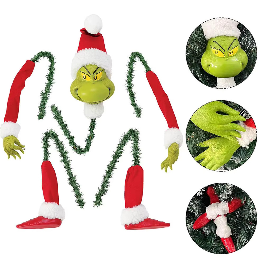 5er Set Suncolourful Weihnachts-Elf-Plüschanhänger als niedliche Weihnachtsbaum-Ornamente zur Dekoration - Bild 2