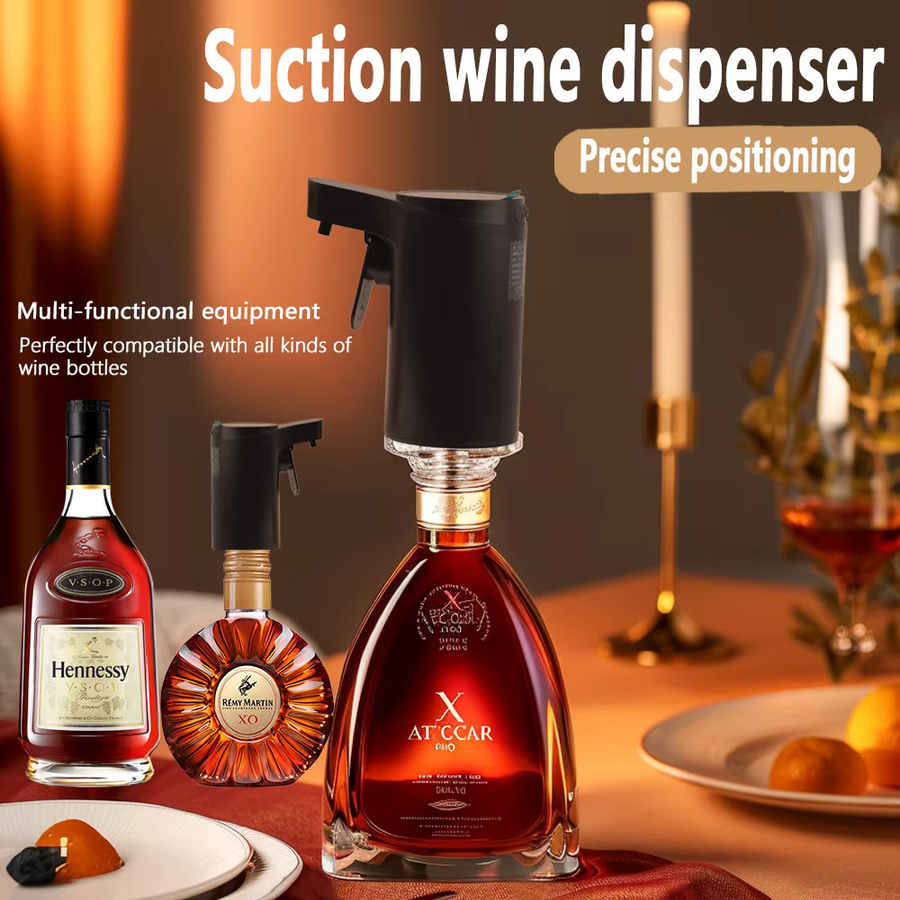 XMSJ Automatischer elektrischer Flaschenpumpenspender für Getränke und Whisky, berührungslos, Schwarz oder Weiß - Bild 2