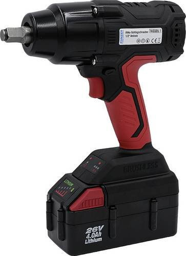 Kunzer 7ASS05.1 Akku-Schlagschrauber 800 Nm 26V Schwarz mit 1 Akku 4000 mAh Li-Ion und Ladegerät im Koffer - Bild 1