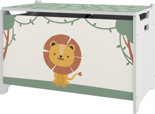 AIYAPLAY Spielzeug-Aufbewahrungsbox mit Klappdeckel und Gasdruckfeder, 53L, Grün - Bild 1