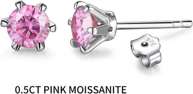 Ohrstecker Moissanite, 925 Silber, Damen - Bild 1