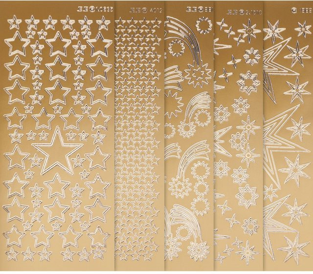 VBS Reliefsticker-Set Sternenzauber in Gold - Bild 1