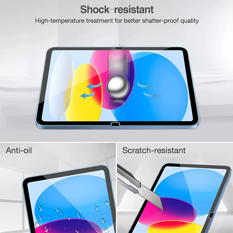 2 Stück Apple iPad Displayschutzfolie aus gehärtetem Glas, transparent, passend für iPad Air 11 Zoll und 13 Zoll sowie iPad 10. Generation - Bild 3