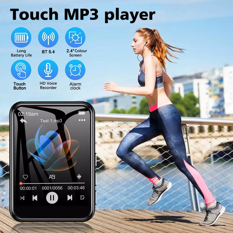 AideeMaster MP3 Musik-Player mit 32 GB Speicher, 2,4-Zoll Touchscreen und integriertem Lautsprecher in Schwarz - Bild 4